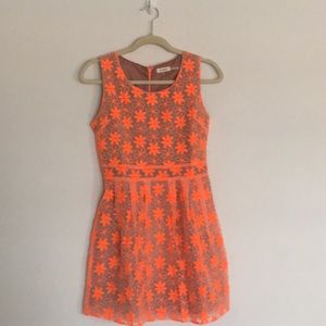 Blu pepper floral embroidered dress